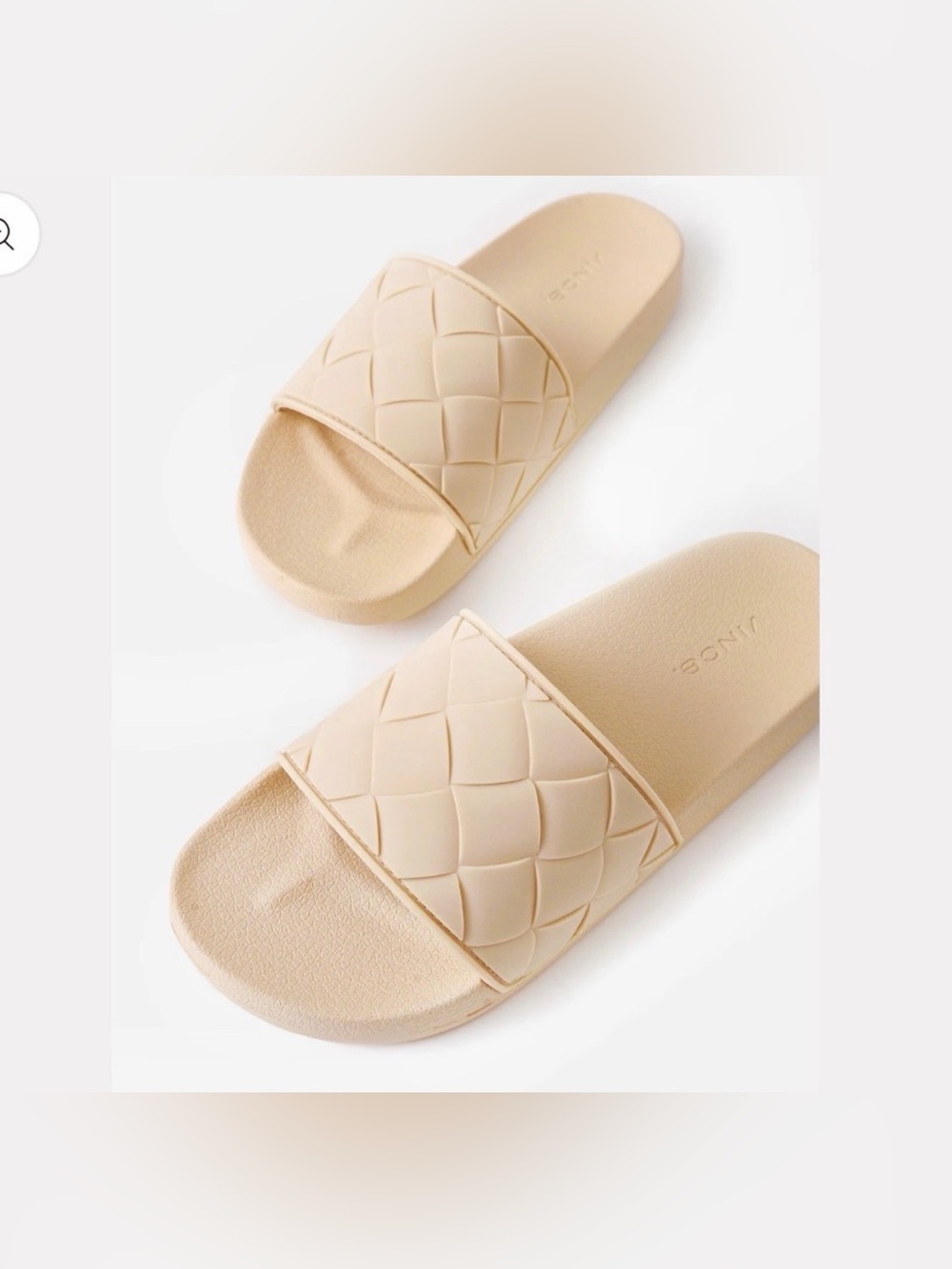 Vince Watley Ivory Quilted Waterproof Slide Sandals Men's Size 14